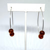 Two-Balls Amber Earrings on Wire