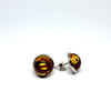 Classic Round Amber Studs (12 mm)