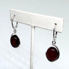 Large Cherry Amber Hanging Earrings