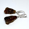 Moss Amber Hanging Earrings (free form)