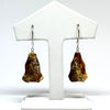 Moss Amber Hanging Earrings (free form)