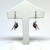 Bird Earrings in Silver with Amber