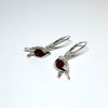 Bird Earrings in Silver with Amber