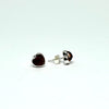 Baltic Amber and Silver Small Heart Stud Earrings