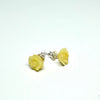 Butter Amber Rose Stud Earrings