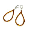 Amber Balls on Wire Earrings