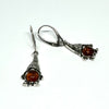 Amber and Silver Gnome Earrings