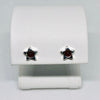 Star Stud Earrings in Silver and Amber