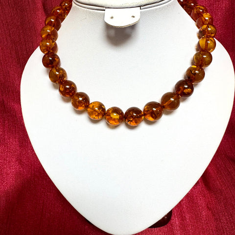Amber Ball Necklace (16 mm)