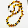 Multicolour Amber Beaded Necklace and Earrings