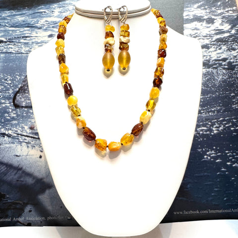 Baltic Amber Necklace (hewed beads)