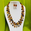 Four Strands Hewn Amber Necklace