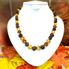 Chiseled Amber Beaded Necklace