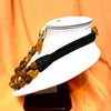 Multistrand Free Form Amber Necklace on Black Cord