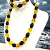 Set of Amber Necklace and Bracelet - Cherry & Citrine Beads