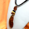 Large Amber Pendant with Beads on Leather #5