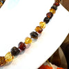 Chiseled Amber Beaded Necklace