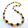 Delicate Multicolour Amber Beaded Necklace