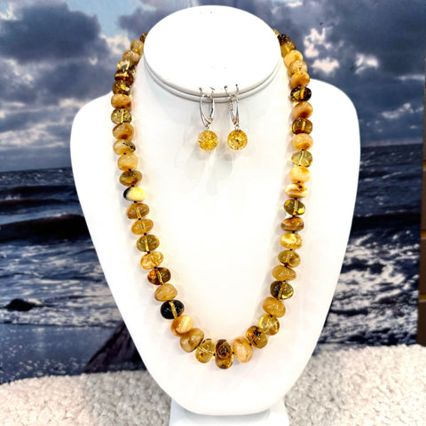 Amber Necklace - Baroque Shape Beads