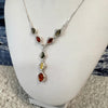 Mulicolour Amber "Y" Necklace