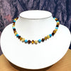 Delicate Amber and Turquoise Necklace