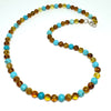 Amber and Turquoise Ball Necklace