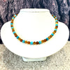 Amber and Turquoise Ball Necklace