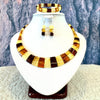 Baltic Amber Cleopatra Necklace and Earrings (Set)
