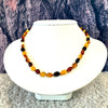 Delicate Multicolour Amber Beaded Necklace