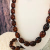 Cherry Amber Beaded Necklace (Olives)