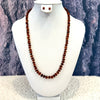 Delicate Beaded Necklace in Cherry Amber