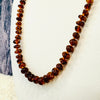 Delicate Beaded Necklace in Cherry Amber