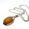 Butterscotch Amber Pendant in Silver