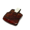 Large Square Baltic Amber Pendant