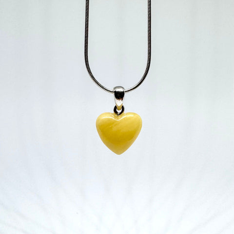 Butter Amber Heart Pendant #2