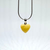 Butter Amber Heart Pendant #2
