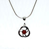Delicate Celtic Pendant with Amber