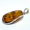 Elegant Amber and Silver Large pendant