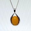 Butterscotch Amber Pendant in Silver