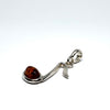 Musical Note Pendant in Silver with Amber