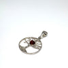 Delicate Tree of Life Pendant in Silver with Amber