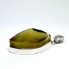 Unique Baltic Amber Pendant - Green with a Cloud