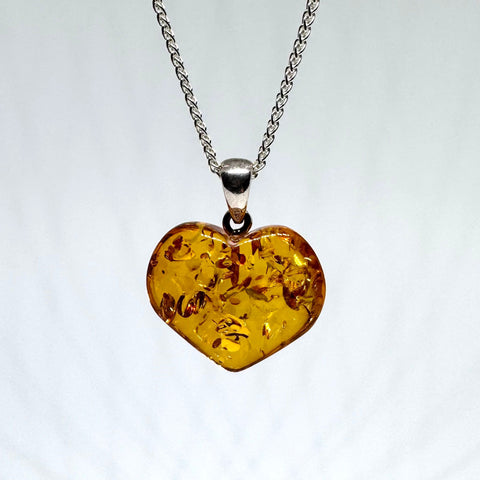 Amber Heart Pendant #1
