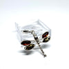 Dragonfly Pendant in Amber and Silver