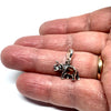 Small Elephant Pendant with Amber
