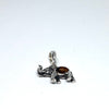 Small Elephant Pendant with Amber