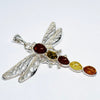 Dragonfly in Amber and Silver
