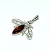 Honey Bee Amber Pendant