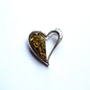 Heart Pendant in Amber and Silver