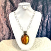 Baltic Amber Pendant in Medieval Silver Setting